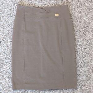 Chic Taupe Pencil Skirt